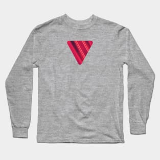 Modern Red / Black Stripe Abstract Stream Lines Texture Design (Symmetric edition) Long Sleeve T-Shirt